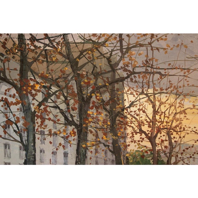Antonio Rus, Paris Riverbank Street Scene, 21st Century, Oil on Canvas, Framed For Sale - Image 6 of 11