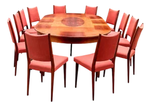 Scandinavian Rosewood Chairs attributed to Knoll Antimott, 1950s, Set of 12
