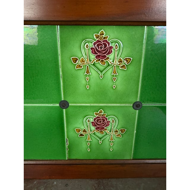 Art Nouveau Edwardian Washstand with Tiled Splashback and Marble Top Wash Basin, 1900 For Sale - Image 18 of 18