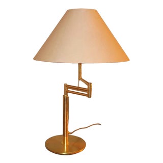 Italian Multi-Adjustable Brass Table Lamp from Relux Milano, 1970s For Sale