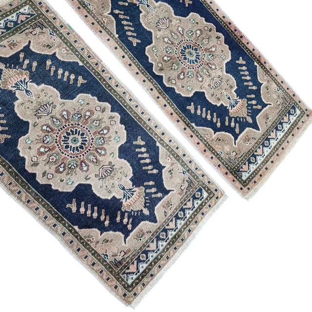 1970s Mini Rug Front of Kitchen Sink Rug - a Pair For Sale - Image 5 of 7