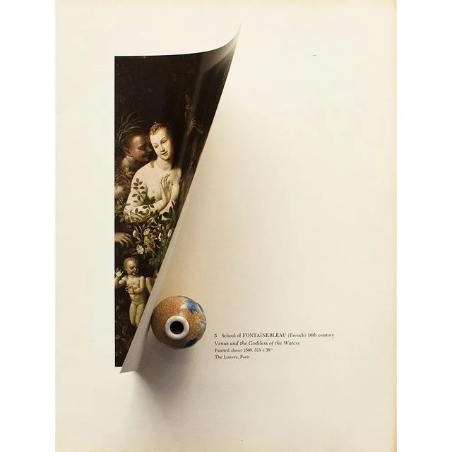 1955 After School of Fontainebleau "Venus and the Goddess of the Waters", Vintage Full-Color Print For Sale - Image 4 of 8