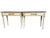 Pair of Italian Neoclassical Painted and Parcel-Gilt Console Tables, 19th Century — Faux Top, Carved Giltwood Swags and...