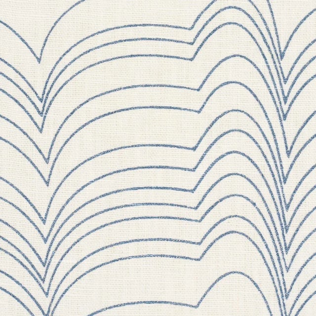 Contemporary SAMPLE - Schumacher X Studio Bon Richter Fabric In Blue For Sale - Image 3 of 4