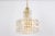Chandelier, Brass and Crystal Glass attributed to Kinkeldey, Germany, 1970s For Sale - Image 4 of 9
