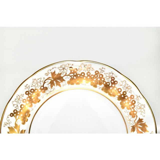 Hammersley Vintage Hammersley Gilded Plates- Set of 8 For Sale - Image 4 of 6
