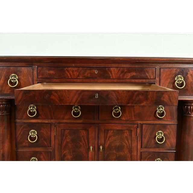 Wood Ralph Lauren Style American Empire Flame Mahogany Master Chest of Drawers by Henredon For Sale - Image 7 of 17