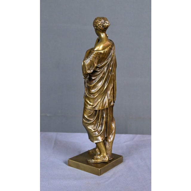 Metal Raingo Frères after Praxiteles, Diana of Gabii, Late 19th Century, Bronze For Sale - Image 7 of 18