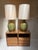 Mid-Century Modern 1960s Pair of Mid Century Modern Glazed Olive Green Table Lamps For Sale - Image 3 of 10