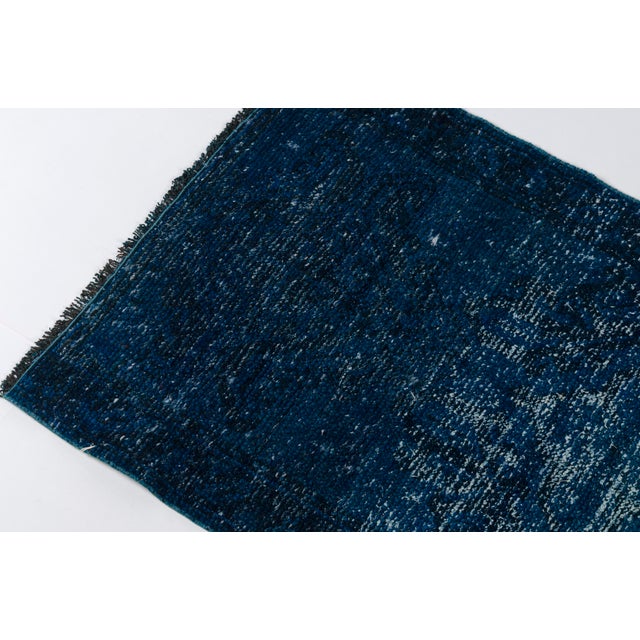 1950s Dark Blue Vintage Anatolian Carpet For Sale - Image 5 of 10