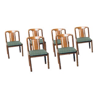 German Oak Dining Chairs, 1970s, Set of 6 For Sale
