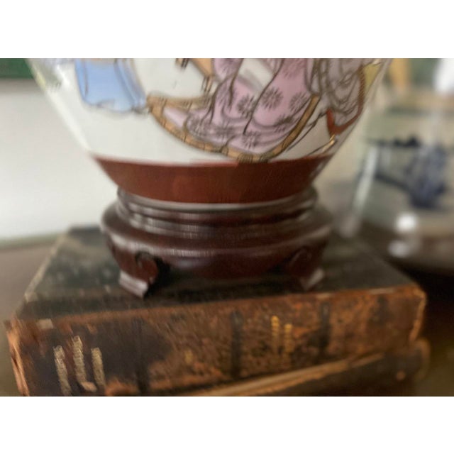 Frederick Cooper Vintage Red and Gold Asian Lamp For Sale - Image 4 of 10