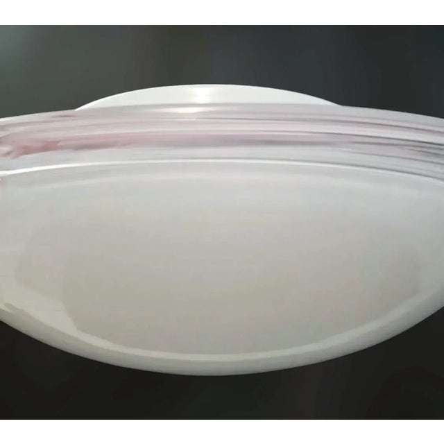 Glass 1960s Milky White Murano Flush Mount For Sale - Image 7 of 11