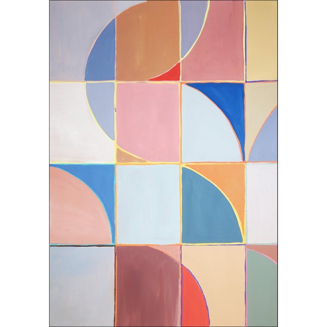 2026, Modern Minimalism, Abstract Geometric Painting Diptych Of For Sale - Image 4 of 9