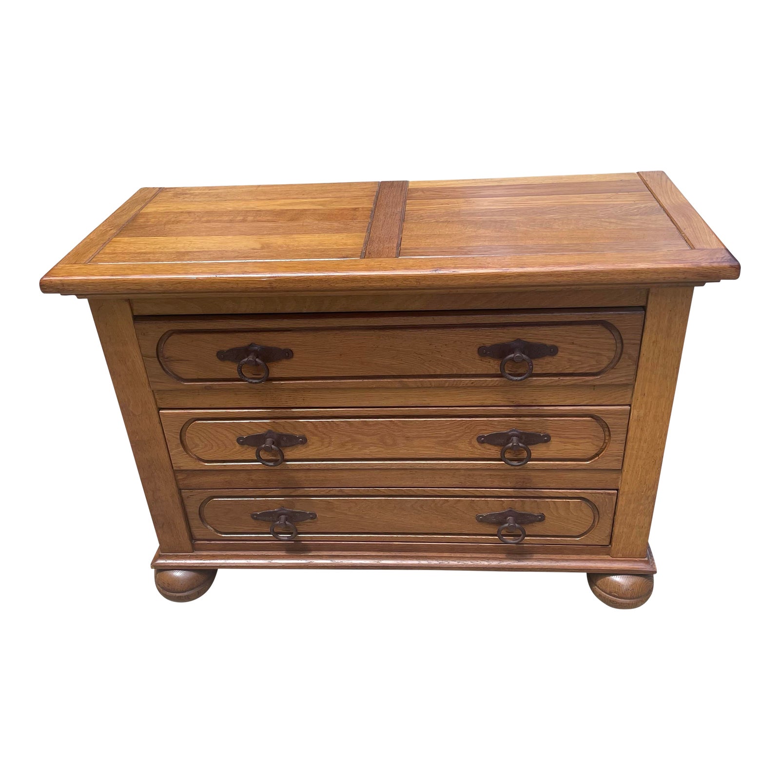 Vintage Oak Three Drawer Chest Chairish