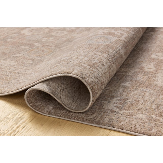 Loloi Rugs Chris Loves Julia x Loloi Louisa Taupe / Ivory 9'-6" x 13'-1" Area Rug For Sale - Image 4 of 7