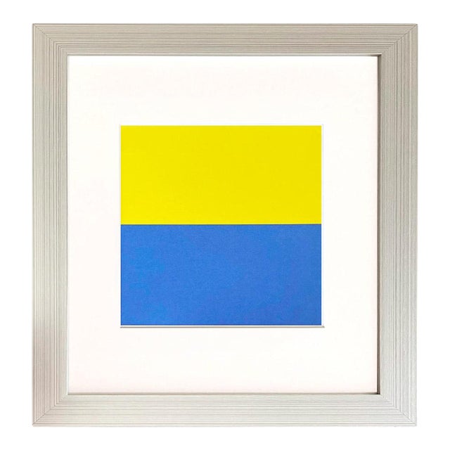 Ellsworth Kelly 1999 Yellow Blue 4 Framed Reproduction For Sale