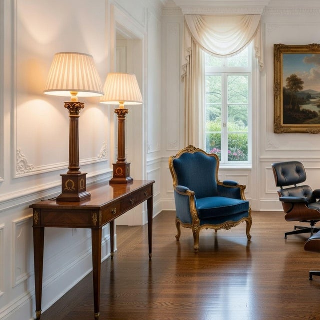 This high-quality pair of wooden column lamps is a stunning statement piece, perfect for collectors, home décor...