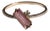14k Gold Pink Tourmaline and Diamond Ring, Size 7.75 For Sale