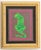Contemporary Leopard Folk Art Pop Art Shabby Chic Mauve Pink Burgundy Oriignal Oil Painting by Cleo Plowden For Sale - Image 3 of 5