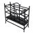 Regency Style Black & Gilt Tole Faux Bamboo Magazine Rack For Sale