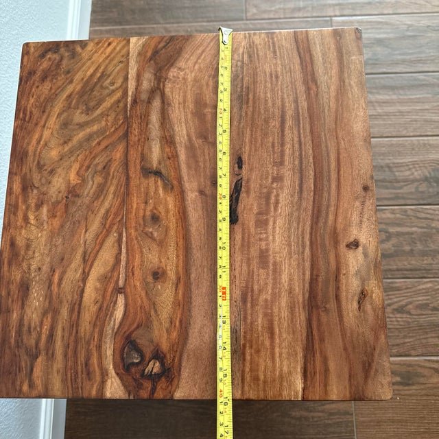 Vintage Modern Italian Wooden Riva 1920 Falò Stool by Terry Dwan Italy Designer For Sale In Palm Springs - Image 6 of 10