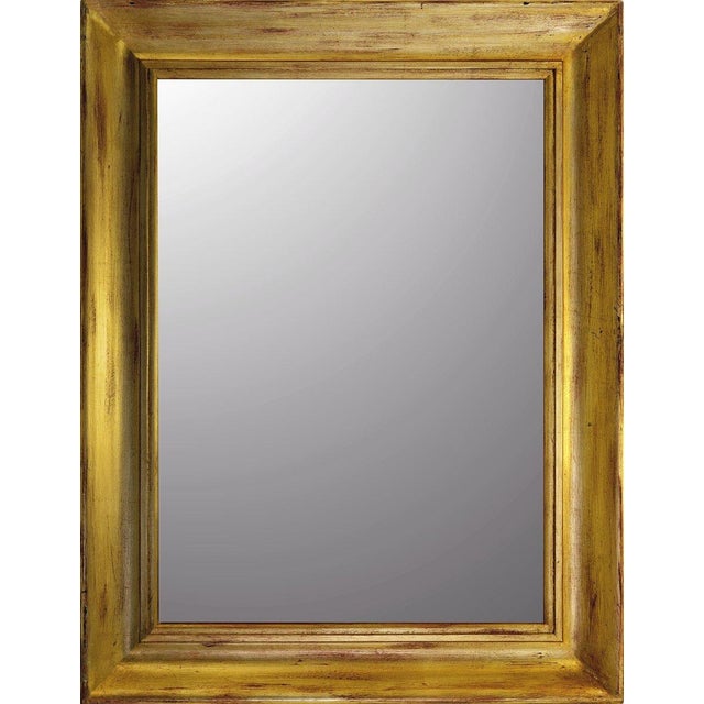 Wood Vintage Wall Mirror with Gold Guantiera Frame, Italy, 1980s For Sale - Image 7 of 7