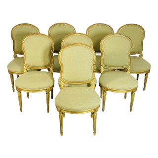 Set of 8 Dining Chairs in the Louis XVI Style by Dennis & Leen, Usa 1980's For Sale