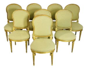 Set of 8 Dining Chairs in the Louis XVI Style by Dennis & Leen, Usa 1980's