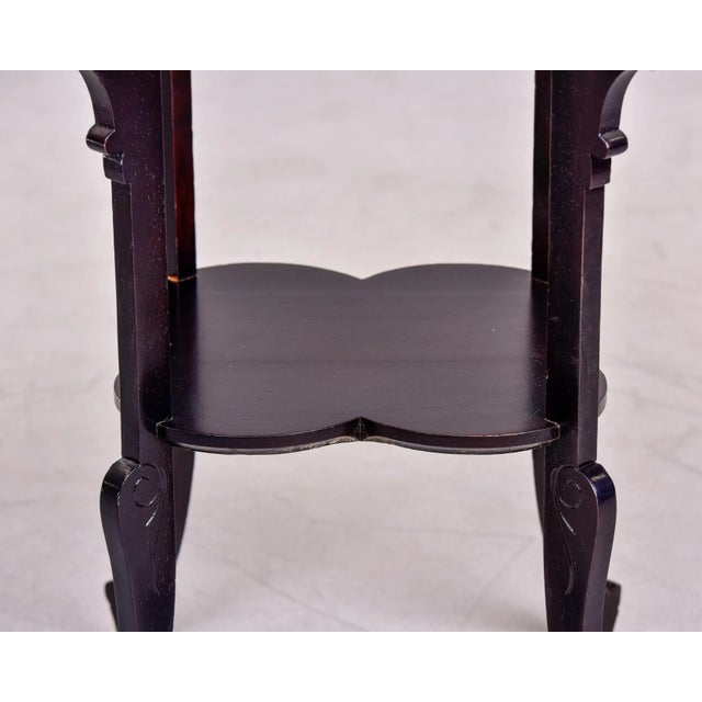French Art Deco Black Scalloped Quatrefoil Top Side Table For Sale In Detroit - Image 6 of 12