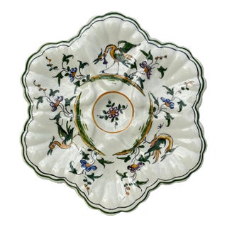 French Faience Oyster Plate Moustiers Style, Circa 1940 For Sale