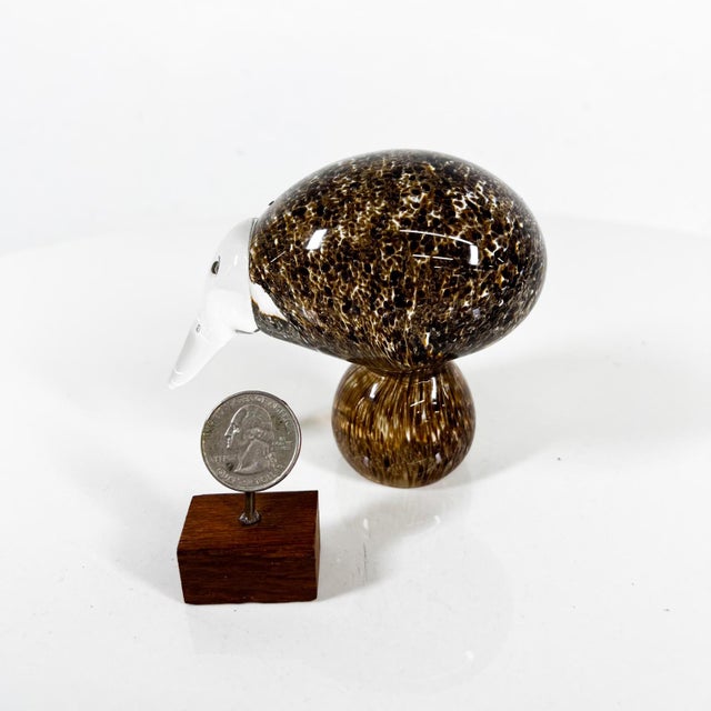 AMBIANIC presents Vintage Murphy Art Glass Kiwi Bird Paperweight New Zealand Maker stamped 5.25 d x 3.63 h x 2.5 w...