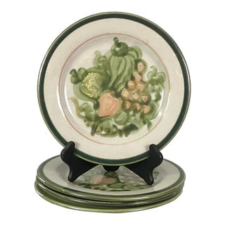Vintage Louisville Stoneware Co. “Harvest Pear” Dinner Plates- Set of 4 For Sale