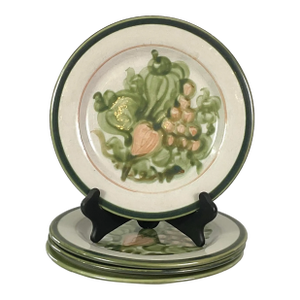 Vintage Louisville Stoneware Co. “Harvest Pear” Dinner Plates- Set of 4