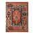1870s Antique Red Medallion Tribal Konya Turkish Square Scatter Size Wool Rug For Sale