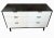 Mid-Century Modern Restored Mid-Century Modern Dresser in Black & White With Ribbed Drawer Fronts For Sale - Image 3 of 12