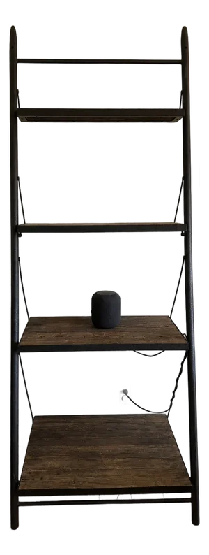 Reclaimed Elm & Iron 83" Metal Shelving