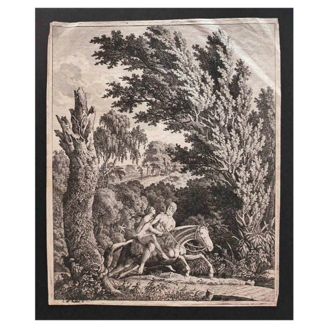 Carl Wilhelm Kolbe the Elder, Satyr on Horseback, Original Etching, 1795 For Sale