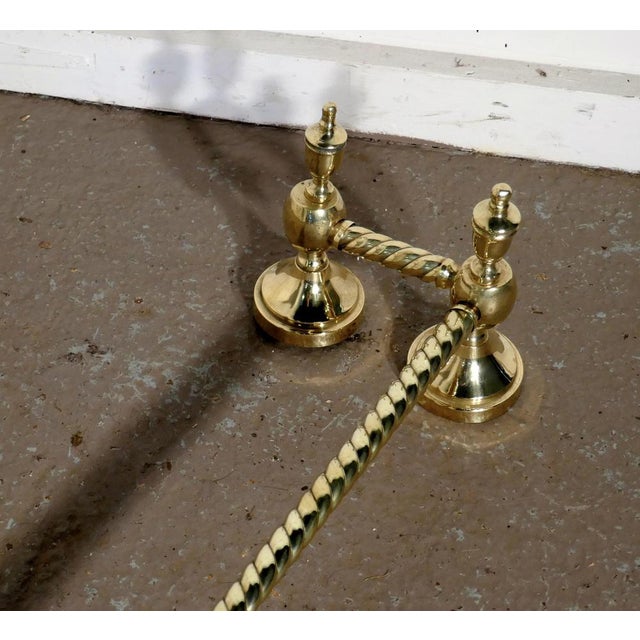 A very attractive large rope twisted brass fire surround This is a very fine quality and attractive fire surround, the...