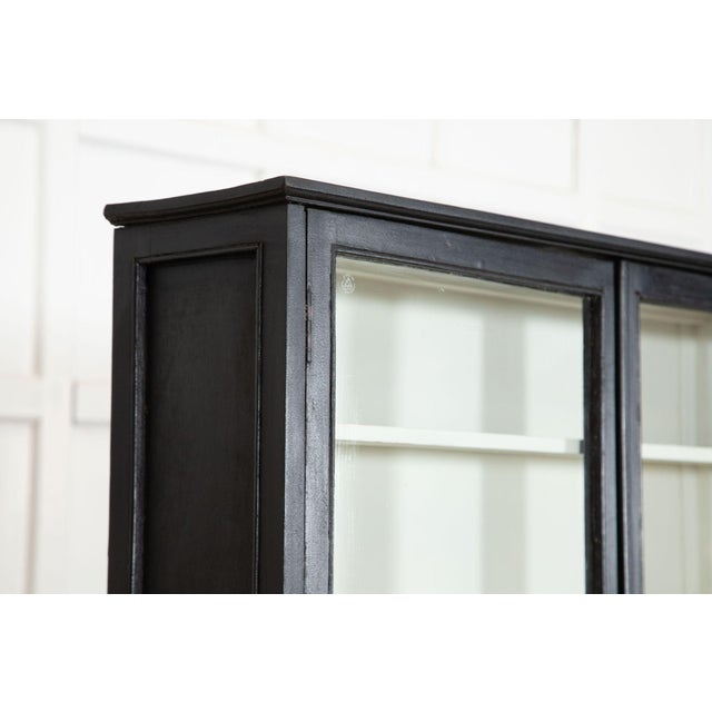Wood English Painted and Glazed Shop Display Cabinet, 1900s For Sale - Image 7 of 15