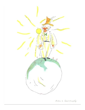 2008 Antoine De Saint Exupery 'The Conceited Man (Md)' Modernism White,Yellow,Green,Orange,Pastel France Lithograph
