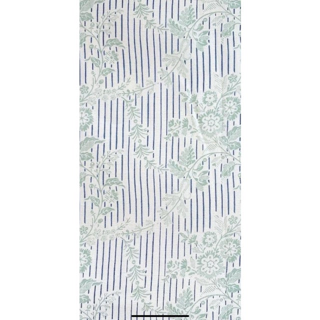 Alice Sergeant fabric, "DOUMA". Colorway: Ciel content: 100% Linen width: 53” repeat: 7.25”w x 6.75”h Printed on oyster...