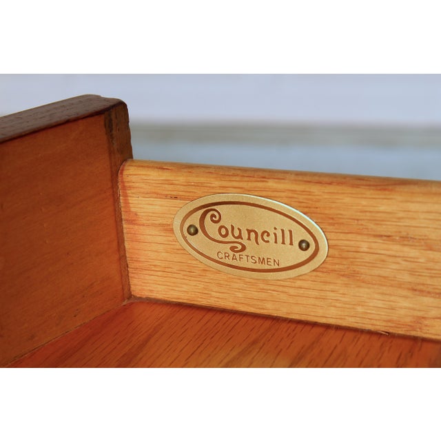 Councill Craftsmen Mahogany Drop-Leaf Accent Table - Duncan Phyfe Style With Banded Detail For Sale - Image 17 of 17