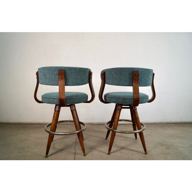 1960’s Mid-Century Modern Bentwood Counter Stools - A Pair For Sale In Los Angeles - Image 6 of 12