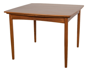 Mid-Century Square Extendable Teak Dining Table, Denmark, 1960s