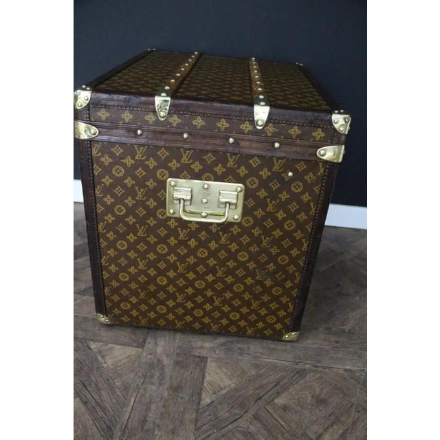 Brown Steamer Trunk from Louis Vuitton, 1920 For Sale - Image 8 of 18