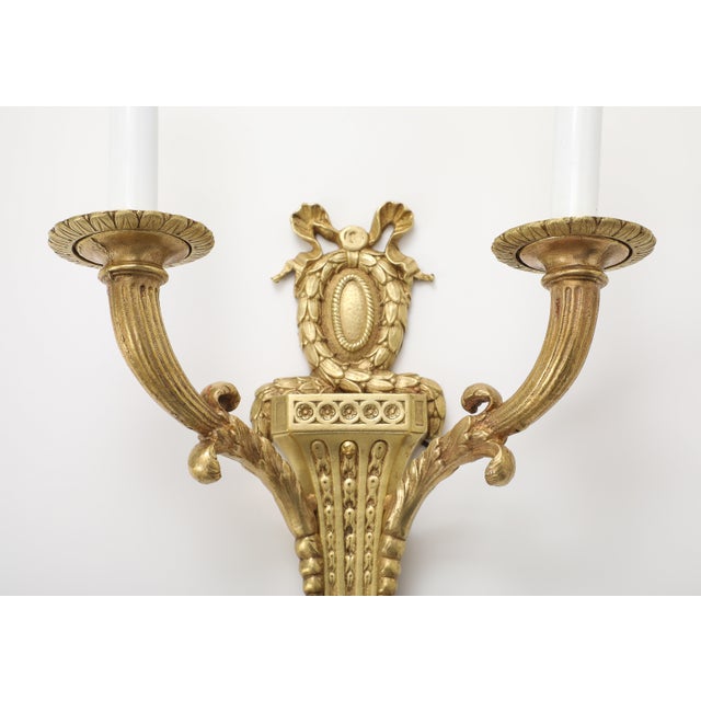 Metal 1950's French Bronze Sconces - a Pair For Sale - Image 7 of 14