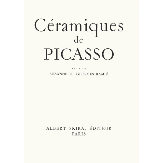 Rare, true First Edition (1948) portfolio complete with 18 prints of Picasso's ceramic works in vibrant color, tipped...