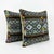 Mid-Century Modern Modern Kilim Lumbar Pillow Cover 16'' X 16'' & 16'' X 24'' - Set of Two For Sale - Image 3 of 4