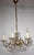 Gold Vintage Brass and Frosted Glass Chandelier from Palwa, 1970s For Sale - Image 8 of 11